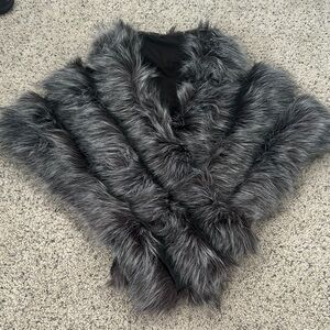 SHEIN Gray Teddy Jacket Luxurious Faux Fur
